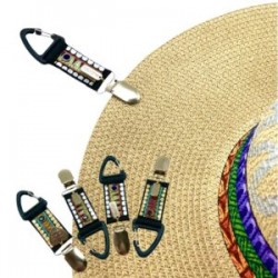 Broche para sombrero con piel pintada a mano