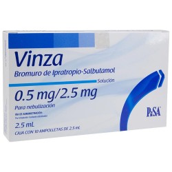 Vinza Solucion 5Mg/2.5Mg 10 Amp