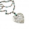 Collar con corazón de niquel y broche