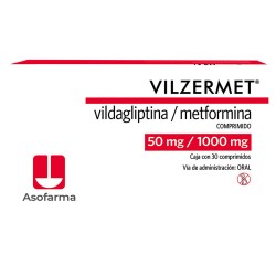 VILZERMET 50MG/1000MG 30 COMPRIMIDOS