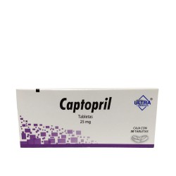 Captopril 25 Mg C/30 Tabs (Ultra)