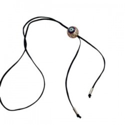 Collar con esfera de madera pintada a mano