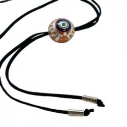 Collar con esfera de madera pintada a mano