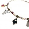 Collar con diferentes dijes de protección y fortuna
