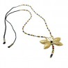 Collar con LIBELULA y chaquira