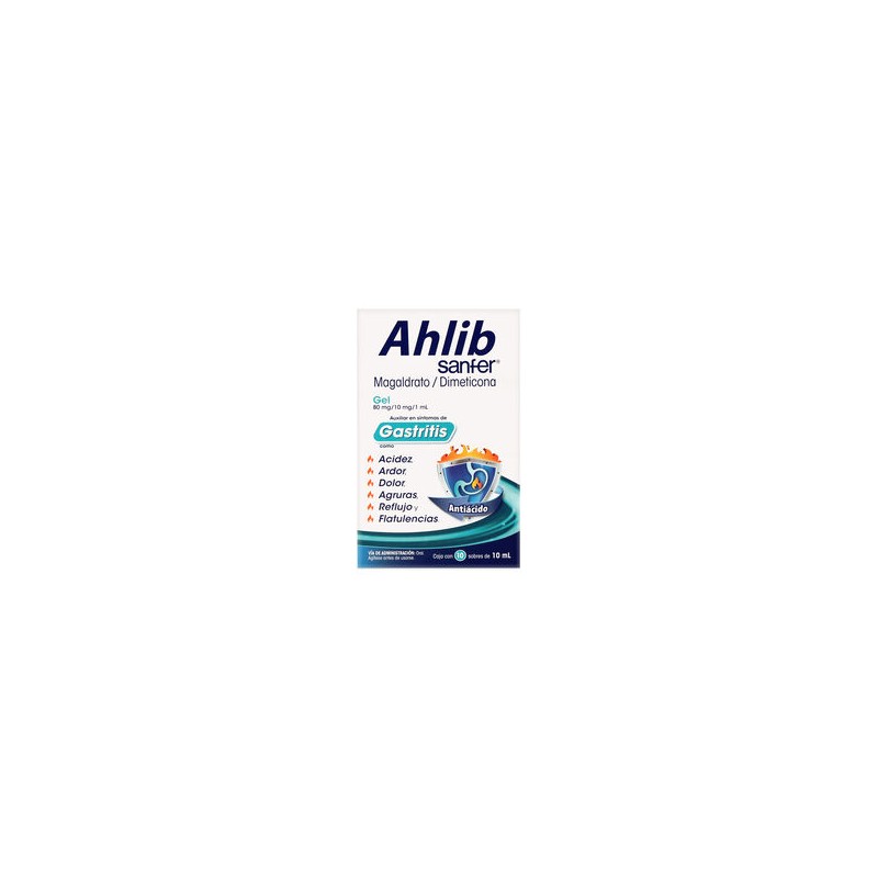 Ahlib Gel 80Mg/10Mg/1Ml 10 Sobres