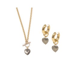 Set Mara corazón Pirita