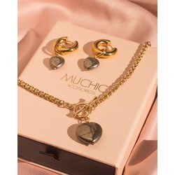 Set Mara corazón Pirita