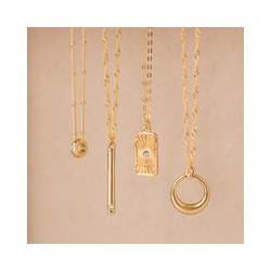 Dije plaquita con zirconia