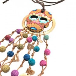 Collar Largo Calavera hecho a mano pieza única