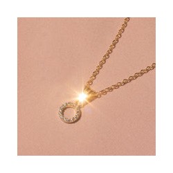 Dije circulo con zirconia