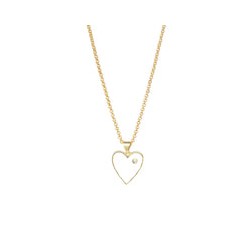 Dije de corazón con zirconia