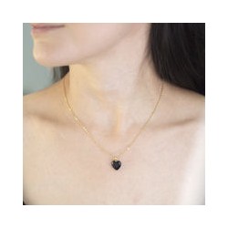 Dije corazón de onix