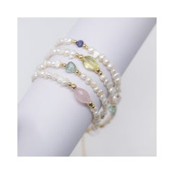 Collar - Pulsera de Perlas con Cuarzos