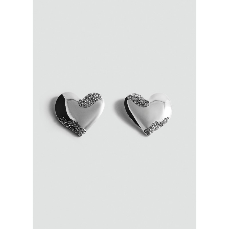 Pendientes corazón strass