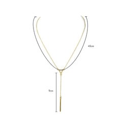 collar triángulo con barra