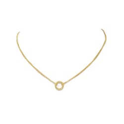 collar dije mini círculo