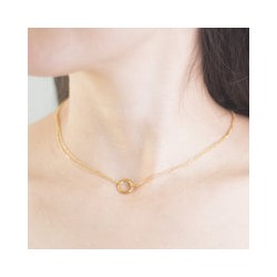 collar dije mini círculo