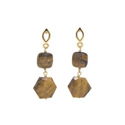 Arete Ella Ojo de Tigre