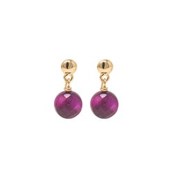 Aretes Karla Ojo de Tigre Tinto