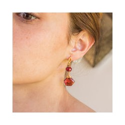 Aretes Ella rojo