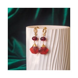 Aretes Ella rojo