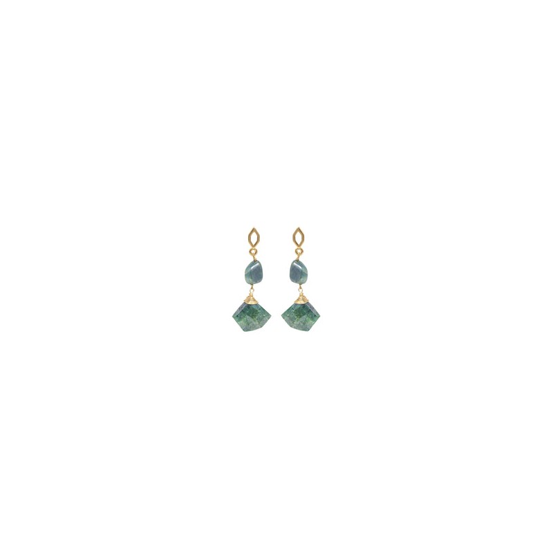 Aretes Ella Moonstone Verde