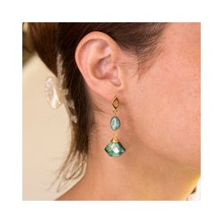 Aretes Ella Moonstone Verde