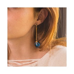 Arete Sarah azul electrico