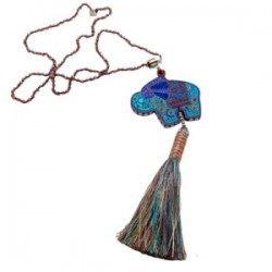 Collar largo Elefante hecho a mano pieza única mexican boho