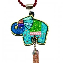 Collar largo Elefante hecho a mano pieza única mexican boho