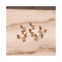 Arete mini perla oro 10k