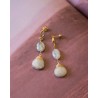 Aretes Ella moonstone azul marmoleada