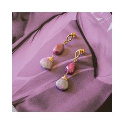 Aretes Ella moonstone pink