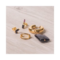 Arete Ellie mini negra