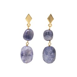 Arete Ella Moonstone azul
