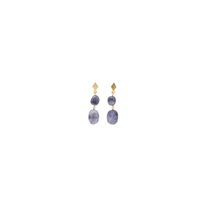 Arete Ella Moonstone azul