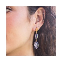 Arete Ella Moonstone azul