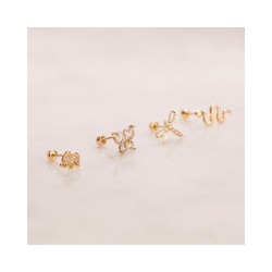 Libelula diamantada Oro 10k