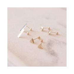 Triángulo biselado Oro 10k