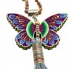 Collar largo Mariposa hecho a mano pieza única mexican boho