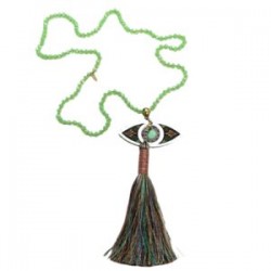 Collar largo Ojo hecho a mano pieza única mexican boho