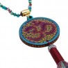 Collar largo OM hecho a mano pieza única mexican boho multicolor