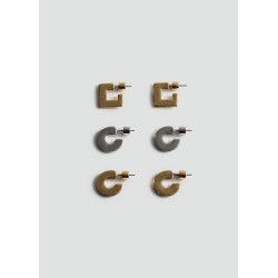 Pack 3 pendientes aros