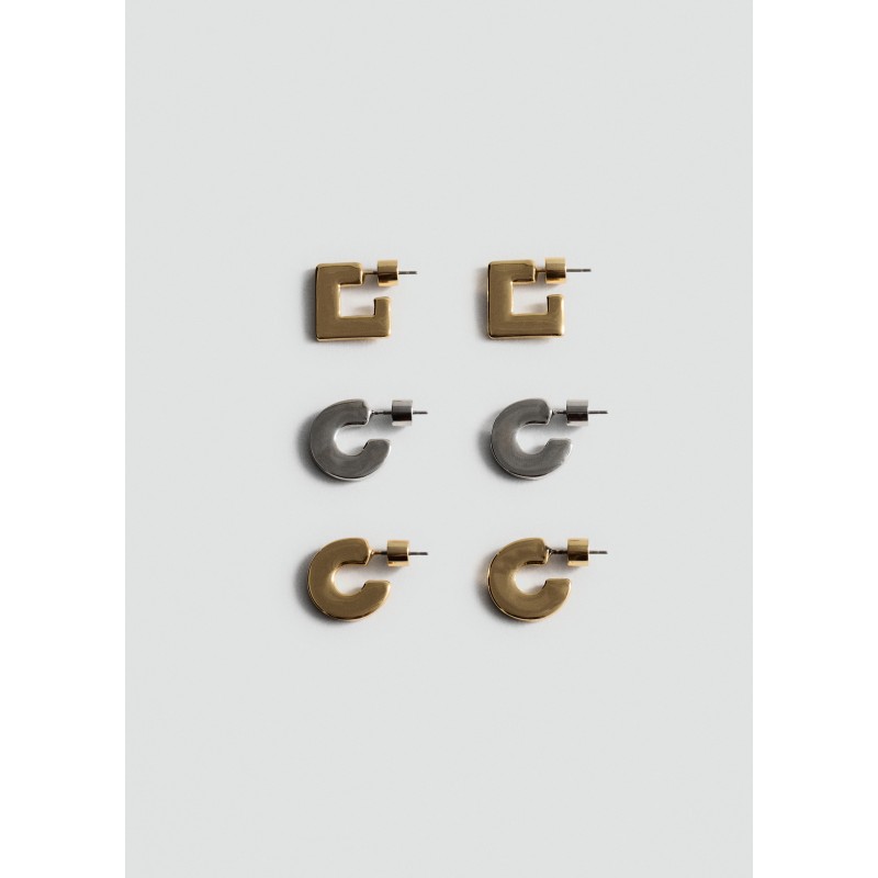 Pack 3 pendientes aros