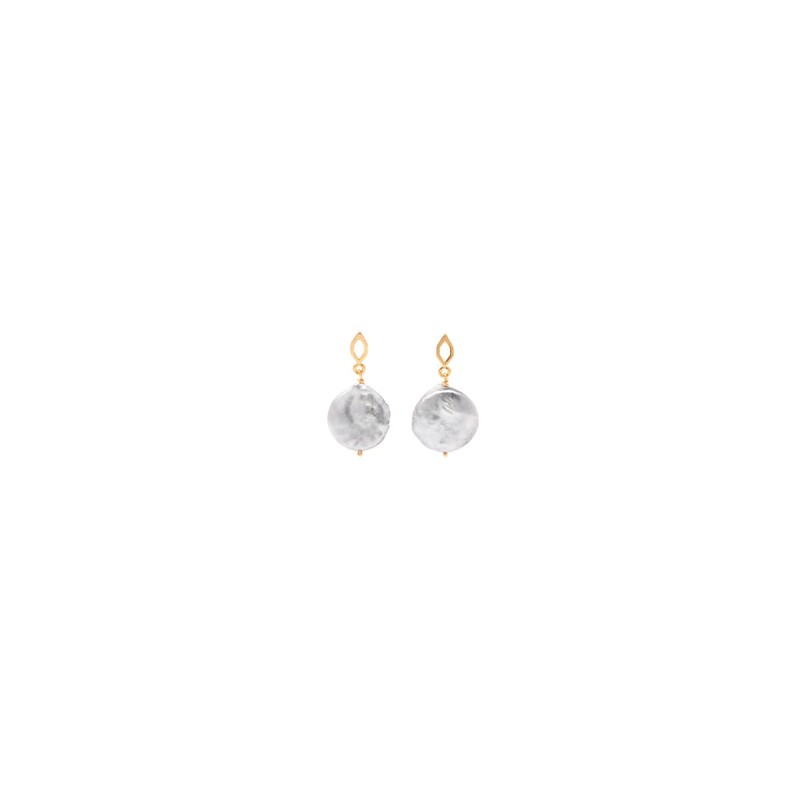 Aretes de Perla gris