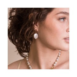 Aretes de Perla gris