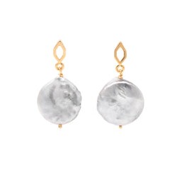Aretes de Perla gris