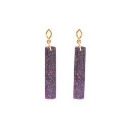 Aretes Lyv labradorita morada