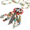 Collar largo Peace & Love hecho a mano pieza única mexican boho